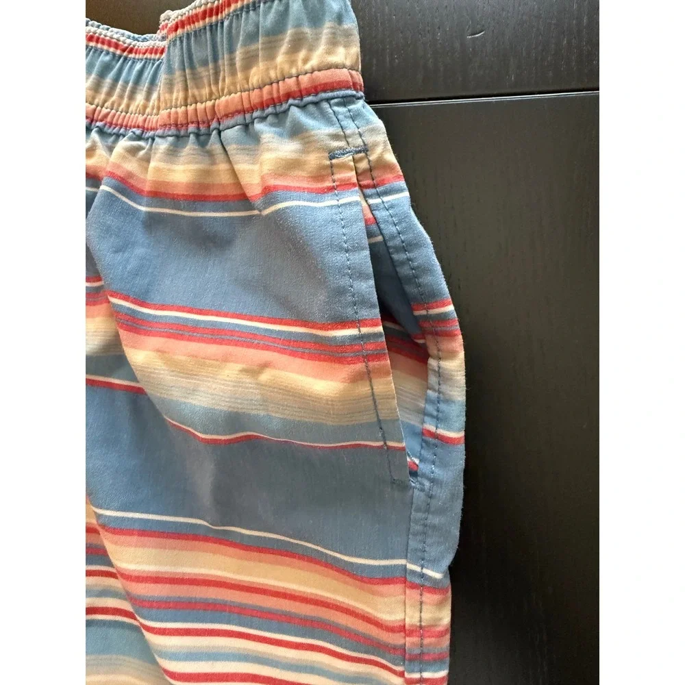 Faherty Boys Swim Trunks Size 8 Striped Mesh-Lined Board Shorts Beach Resortwear